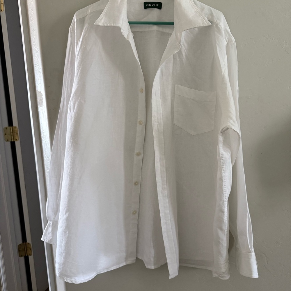 Orvis Men's Crisp White Button Down Shirt